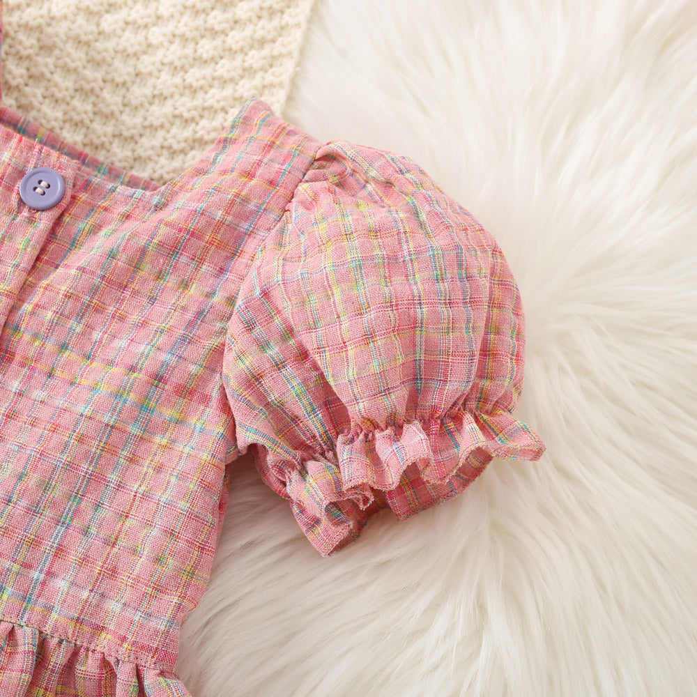 Belle Girls Pink Two-Piece Outfit – Cotton Summer Set