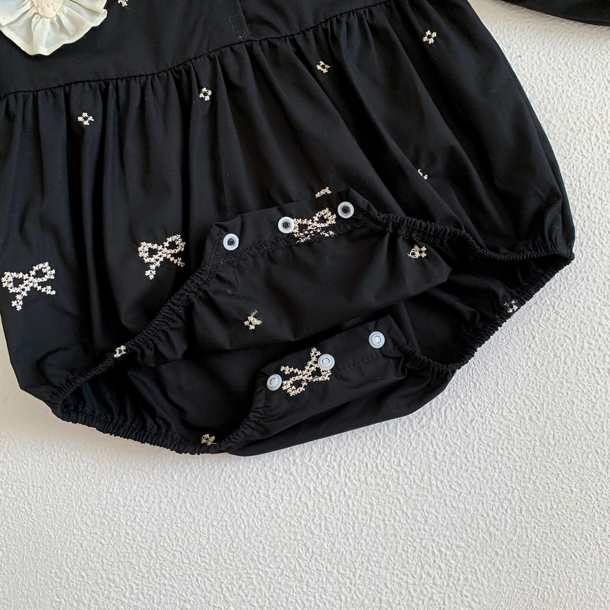 Black Matching Baby Girls Romper and Dress – Soft Cotton Outfit