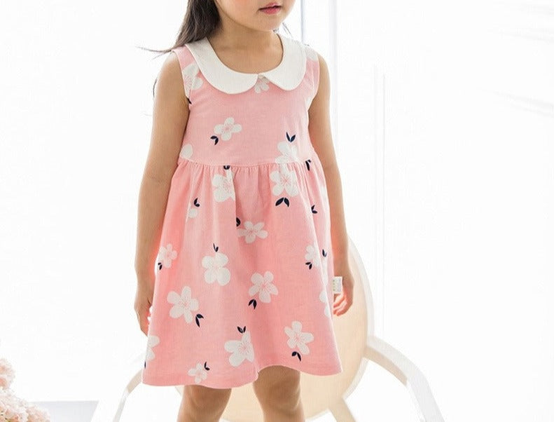 Blossom Pink Girls Cotton Dress – Comfortable Casual Wear