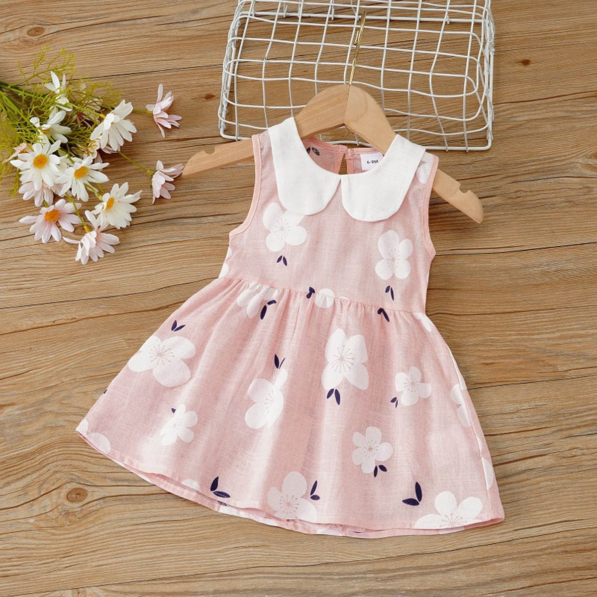 Blossom Pink Girls Cotton Dress – Comfortable Casual Wear