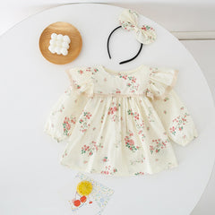 Blossom & Bow Girls Matching Romper and Dress – Soft Cotton Outfit
