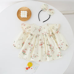 Blossom & Bow Girls Matching Romper and Dress – Soft Cotton Outfit