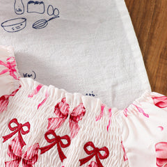 Siena Belle Baby Girls Romper Dress with Bow – Cotton Blend