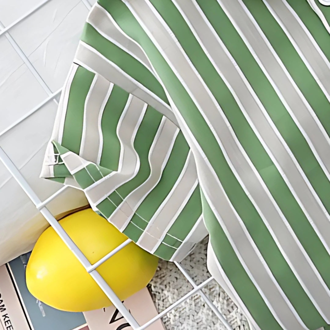 Boys Vertical Striped Co-ord Set – Soft Cotton Blend Two-Piece Outfit