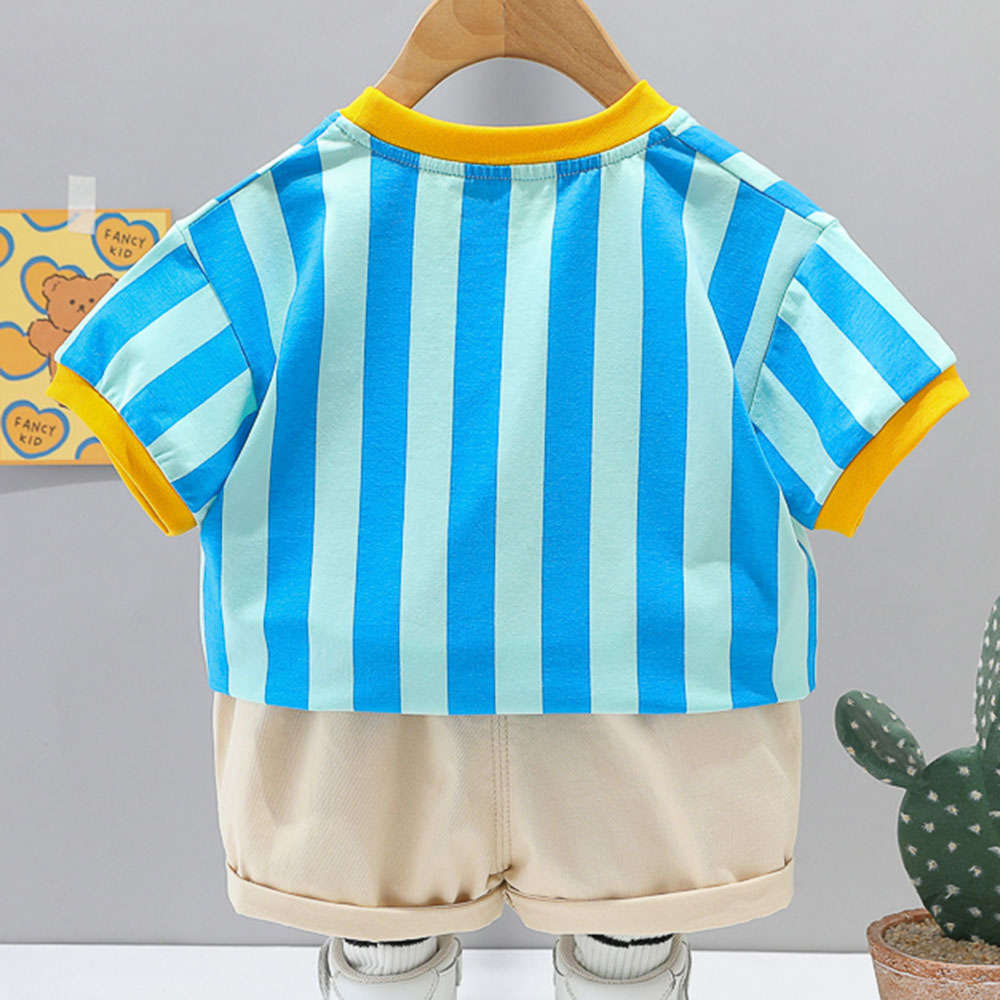 Boys Bright Sky Stylish Set – Cotton-Polyester Blend Outfit