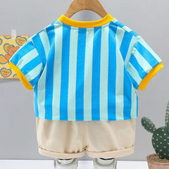 Boys Bright Sky Stylish Set – Cotton-Polyester Blend Outfit