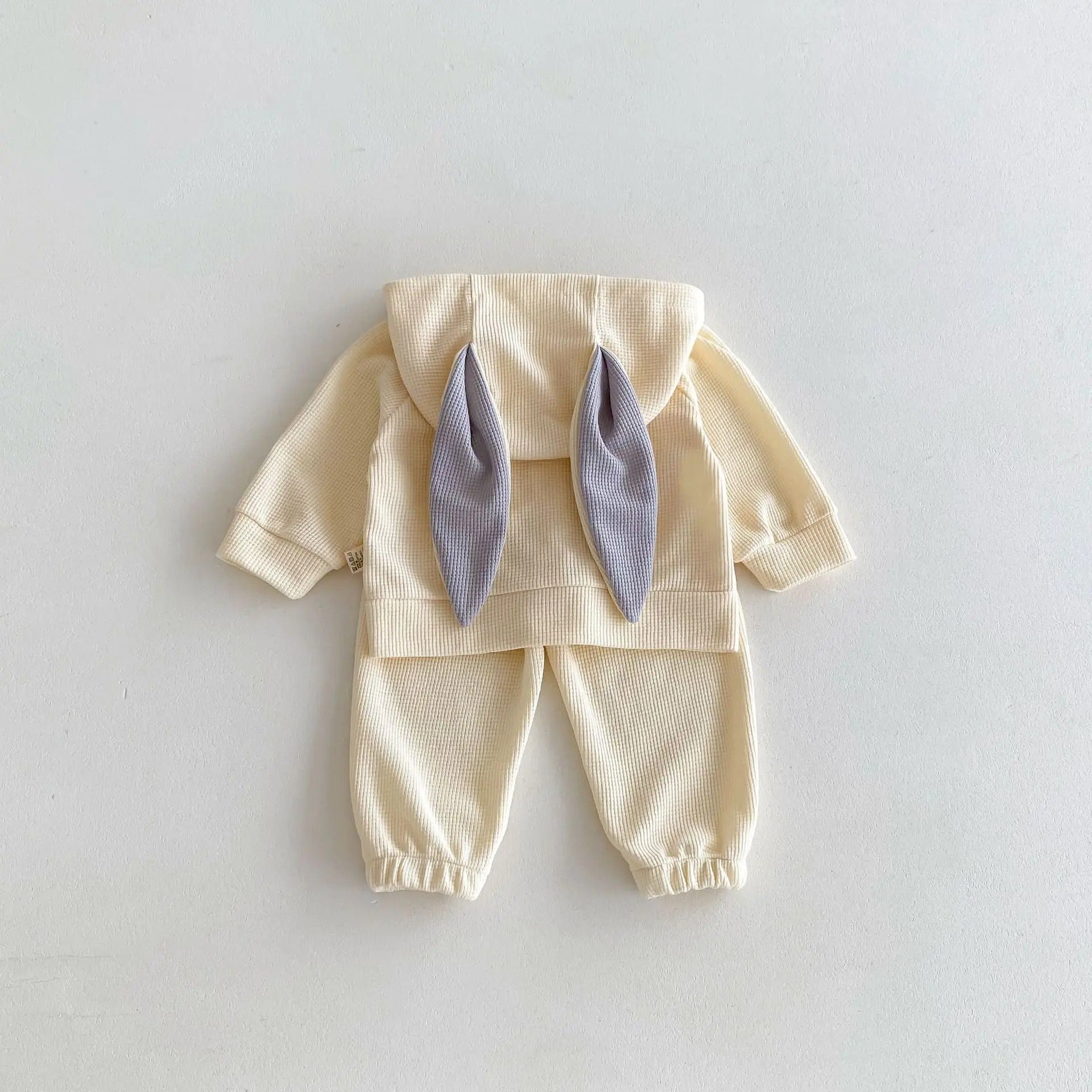 Bunny Hood Boys and Girls Two-Piece Co-ord Set – Soft Cotton Knit Outfit
