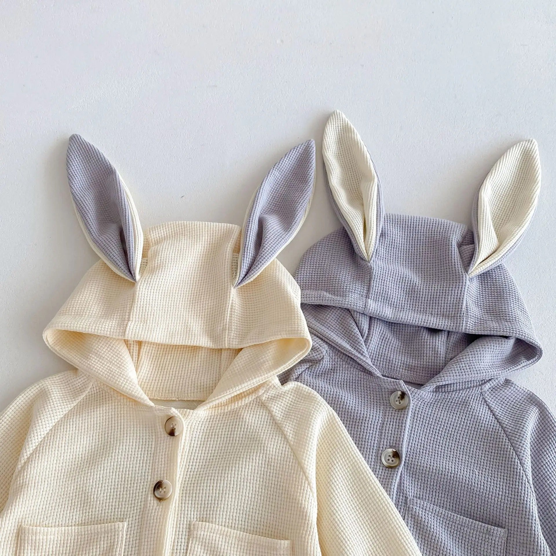 Bunny Hood Boys and Girls Two-Piece Co-ord Set – Soft Cotton Knit Outfit