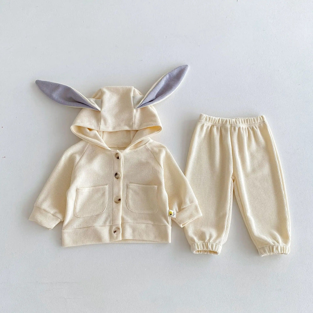 Bunny Hood Boys and Girls Two-Piece Co-ord Set – Soft Cotton Knit Outfit