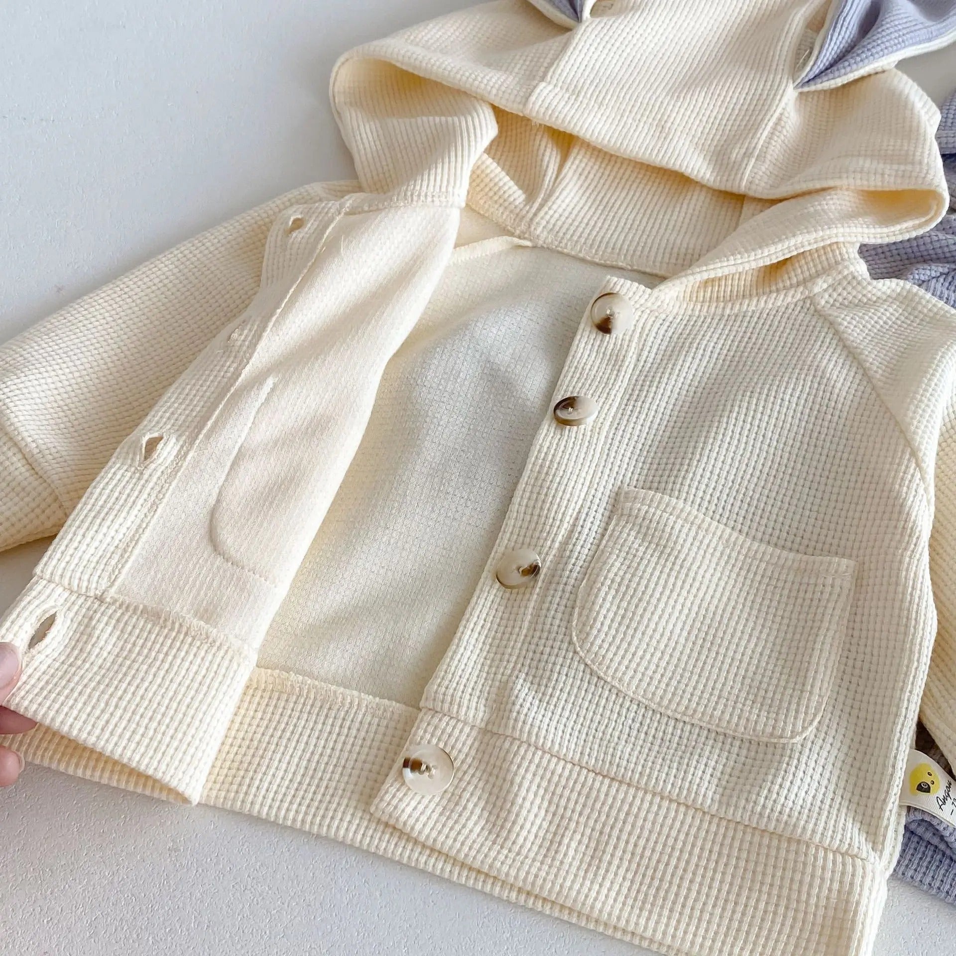 Bunny Hood Boys and Girls Two-Piece Co-ord Set – Soft Cotton Knit Outfit