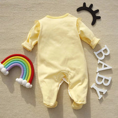 Bunny Love Baby Girls Romper – Soft Cotton with Long Sleeves