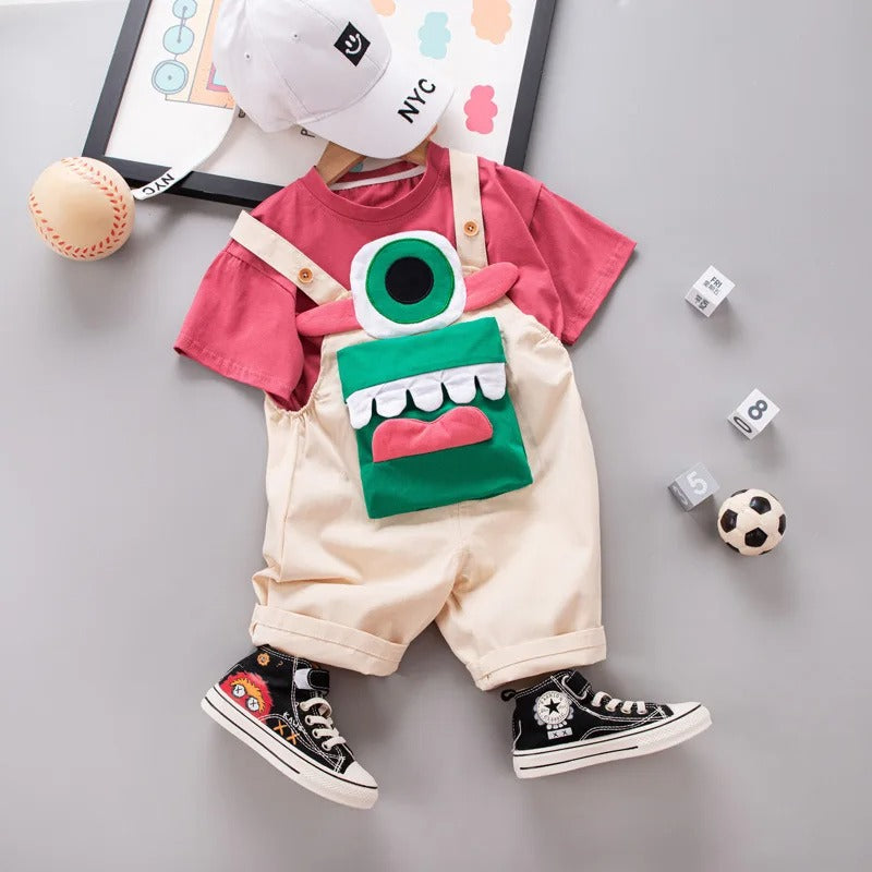 Cartoon Themed Jumpsuit for Baby Boys and Girls – Soft Cotton