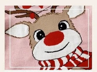 Charming Girls Cozy Reindeer Sweater – Warm Wool Blend Winter Pullover