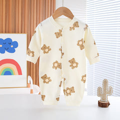Cheerful Teddy Baby Romper for Boys and Girls – Soft Cotton