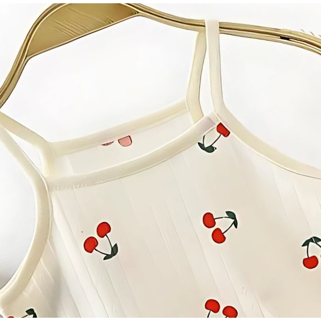 Cherry Sweet Girls Cotton Blend Lounge Wear Set – Comfortable Two-Piece Outfit
