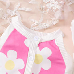 Chloe Pink Blossom Baby Girls Cotton Blend Set – Cute Two-Piece Outfit