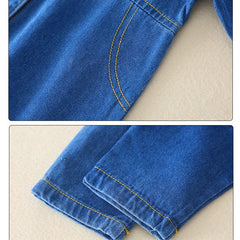 Classic Safari Baby Denim Jumpsuit for Boys and Girls – Durable and Stylish