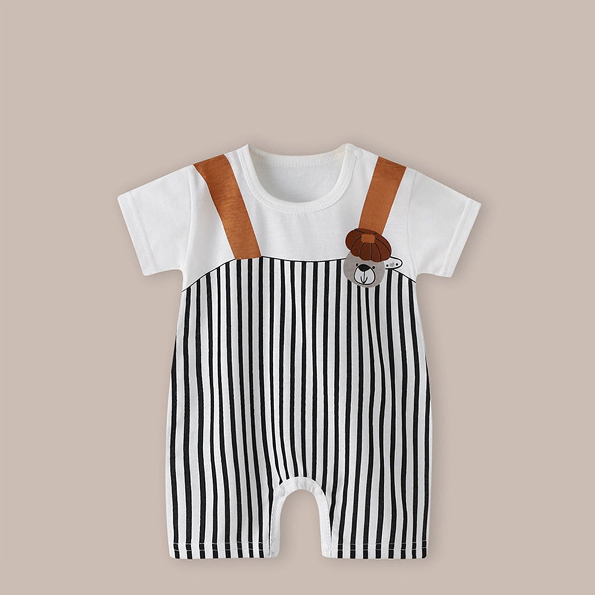 Classic Stripes Baby Romper for Boys and Girls – Soft Cotton