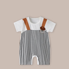 Classic Stripes Baby Romper for Boys and Girls – Soft Cotton