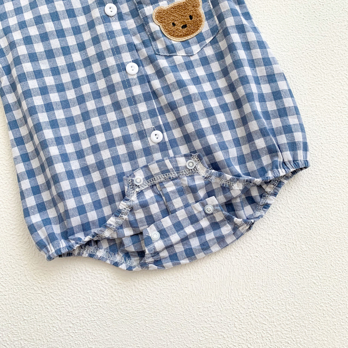 Colour Checkered Baby Boys Romper – Soft Cotton