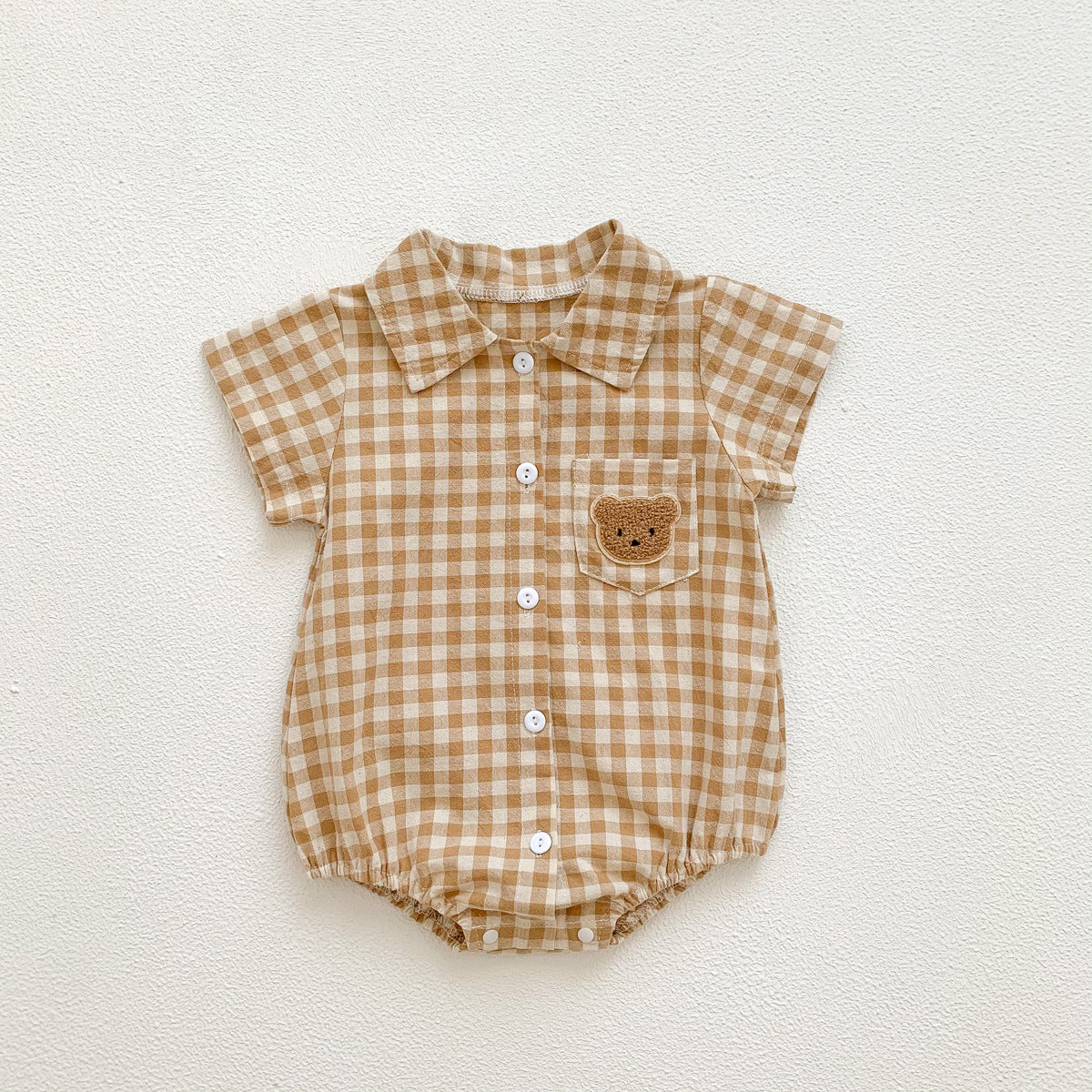 Colour Checkered Baby Boys Romper – Soft Cotton