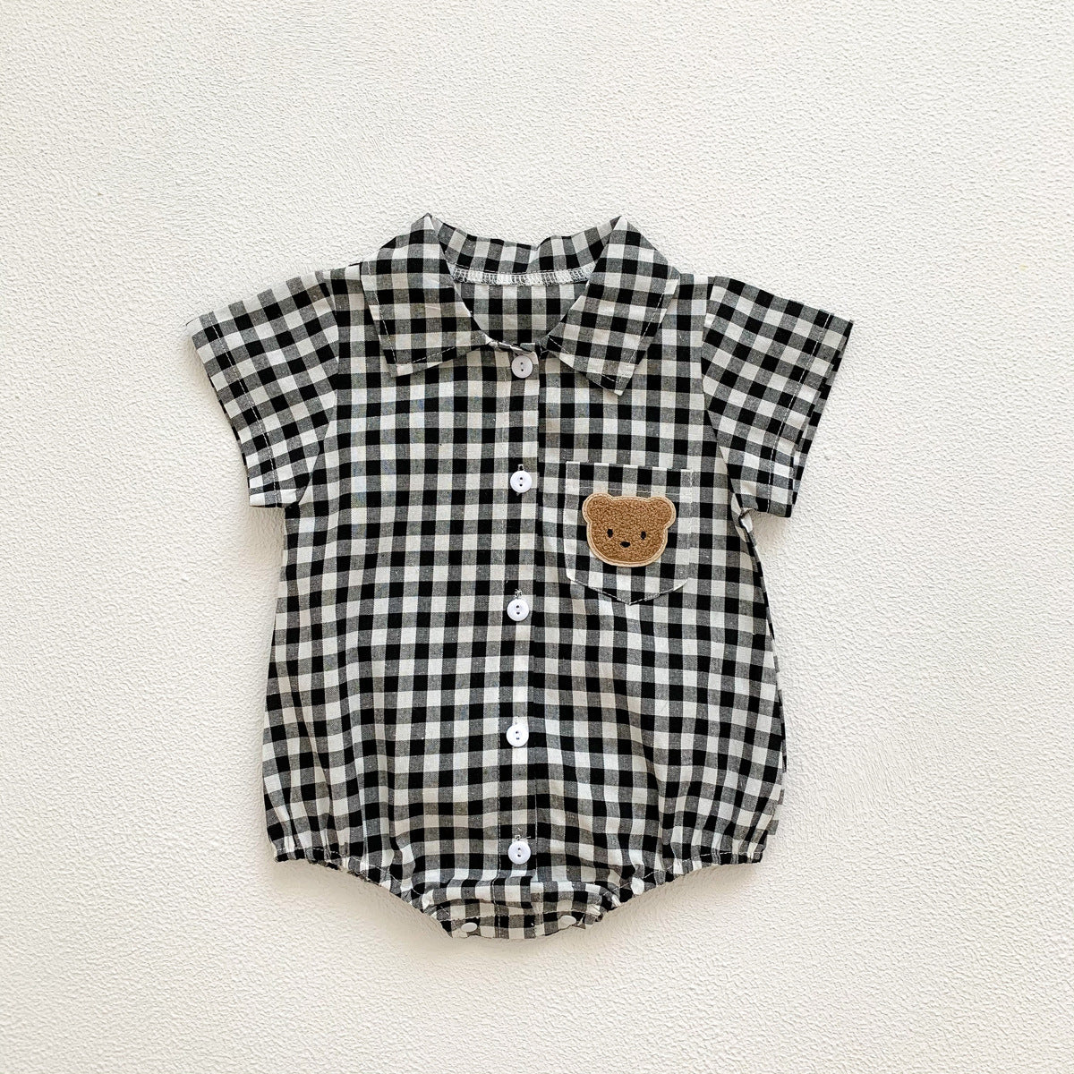 Colour Checkered Baby Boys Romper – Soft Cotton