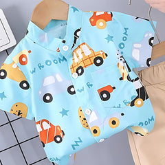 Colourful Cars Boys Set – Soft Cotton T-Shirt and Shorts
