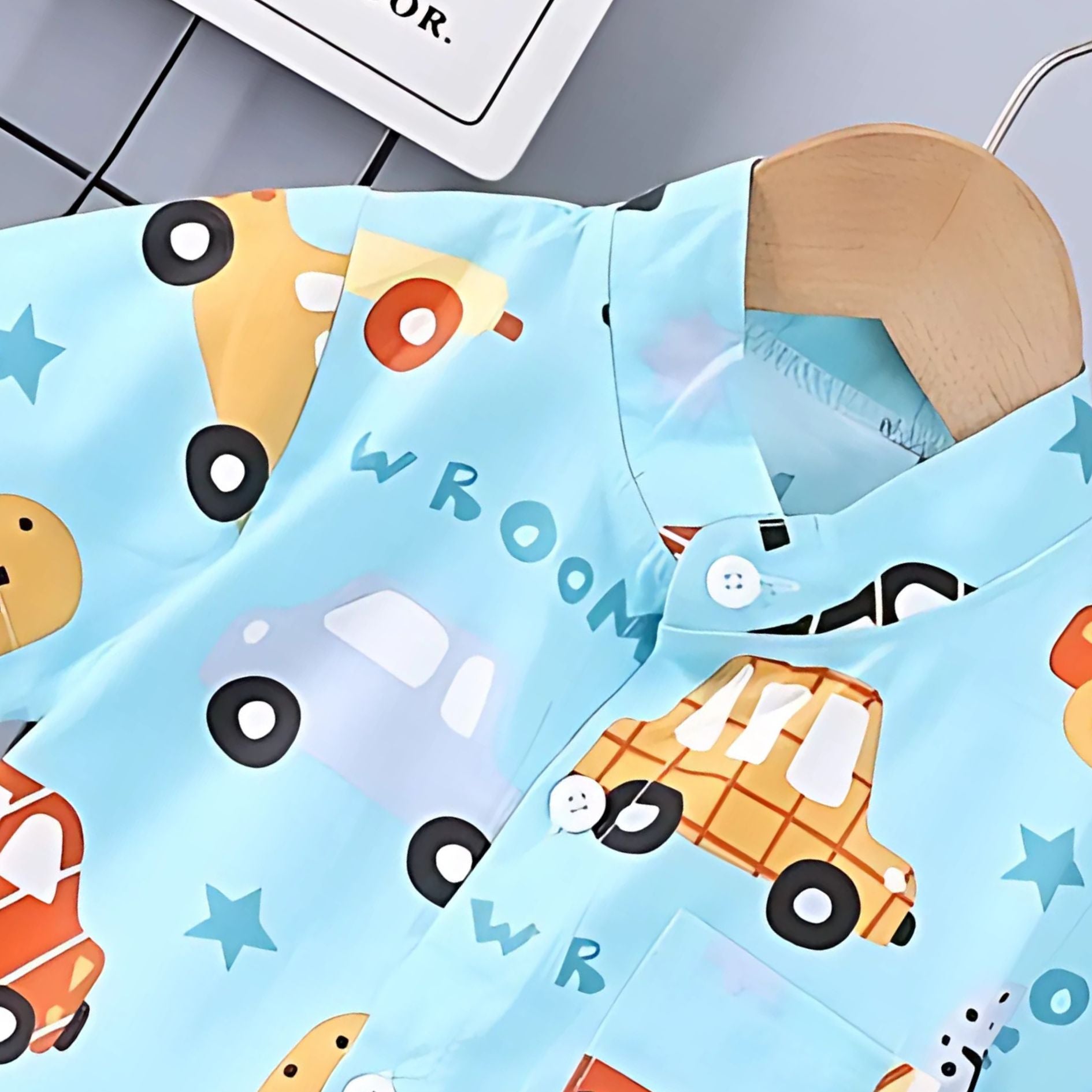 Colourful Cars Boys Set – Soft Cotton T-Shirt and Shorts