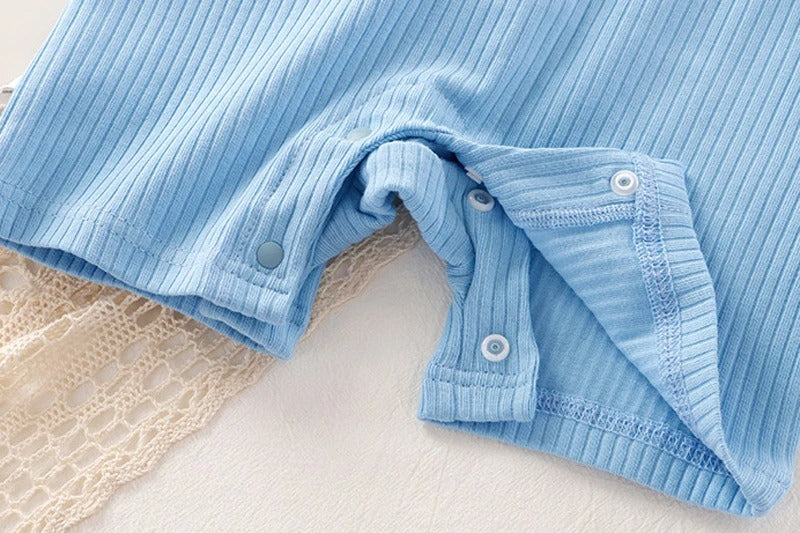 Comfy Blue Baby Romper for Boys and Girls – Soft Cotton