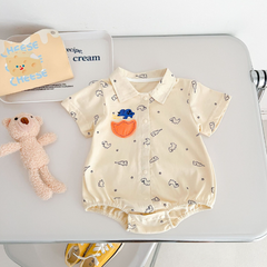 Comfy Dino Baby Boys Romper Shirt – Soft Cotton