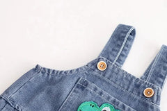 Cozy Denim Jumpsuit with Hoodie for Baby Boys and Girls – Cotton