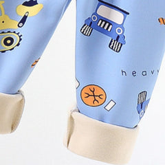 Cozy Vehicles Printed Boys Loungewear Set – Soft Cotton Blend Sleepwear
