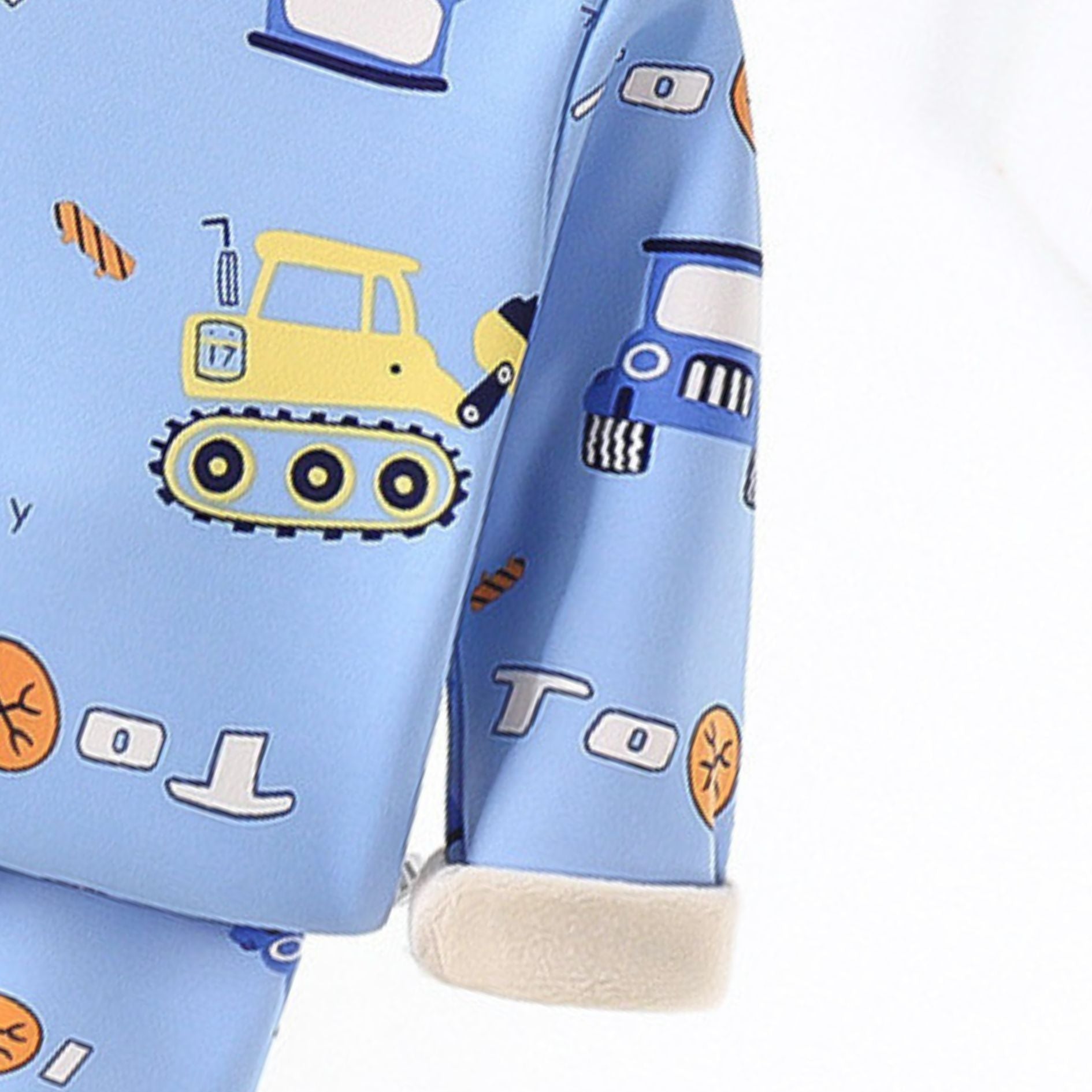Cozy Vehicles Printed Boys Loungewear Set – Soft Cotton Blend Sleepwear