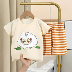 Cuddly Sheep Comfy Everyday Boys and Girls Set – Soft Cotton Blend Loungewear