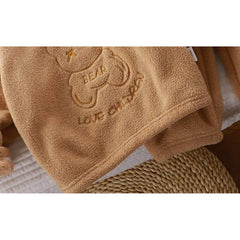 Cute Bear Girls Comfy Set – Soft Cotton Blend Two-Piece Outfit