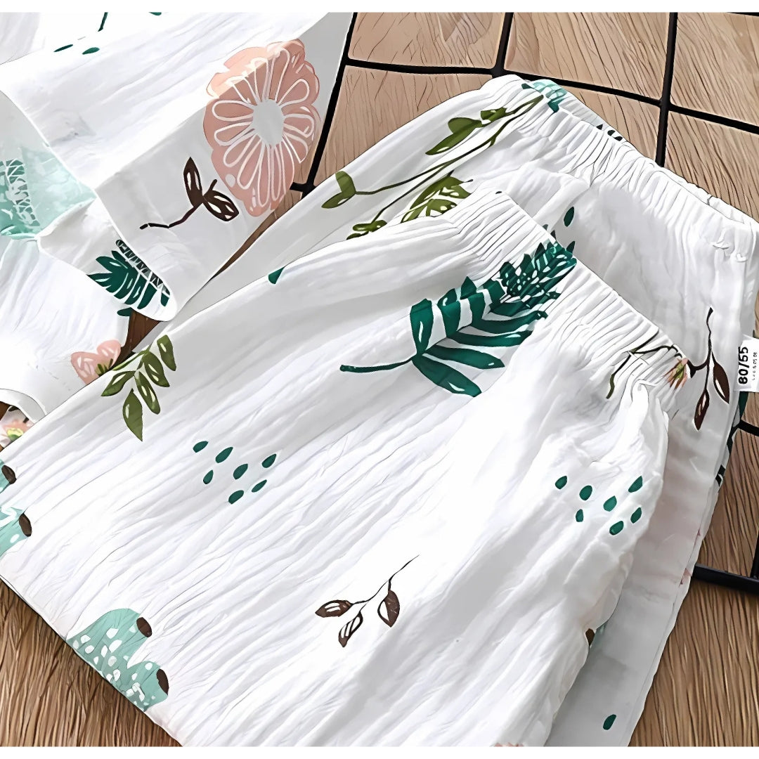 Cute Forest Lounge Wear Set for Boys and Girls – Soft Cotton Blend Two-Piece Outfit