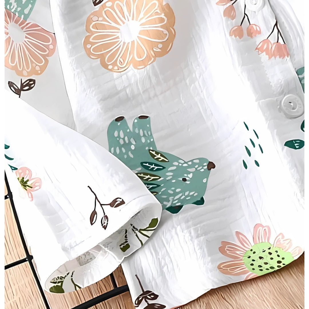 Cute Forest Lounge Wear Set for Boys and Girls – Soft Cotton Blend Two-Piece Outfit