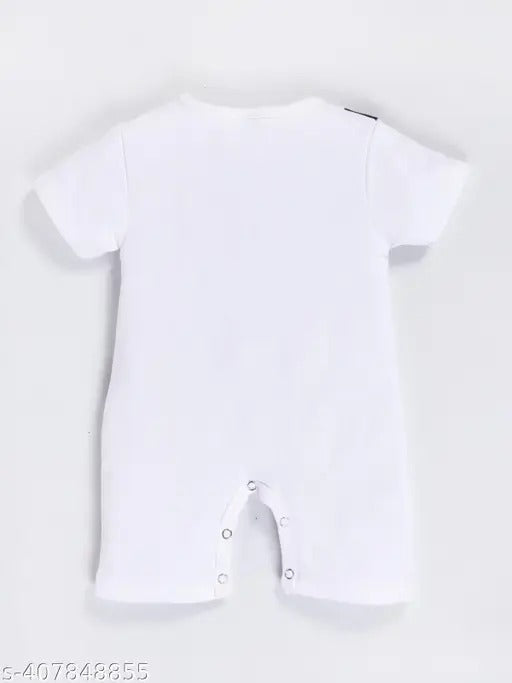 Travel Bag Print Baby Romper – Cotton Unisex Outfit for Boys & Girls