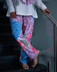 Floral Print Co-ord Set – White Fusion Elegance