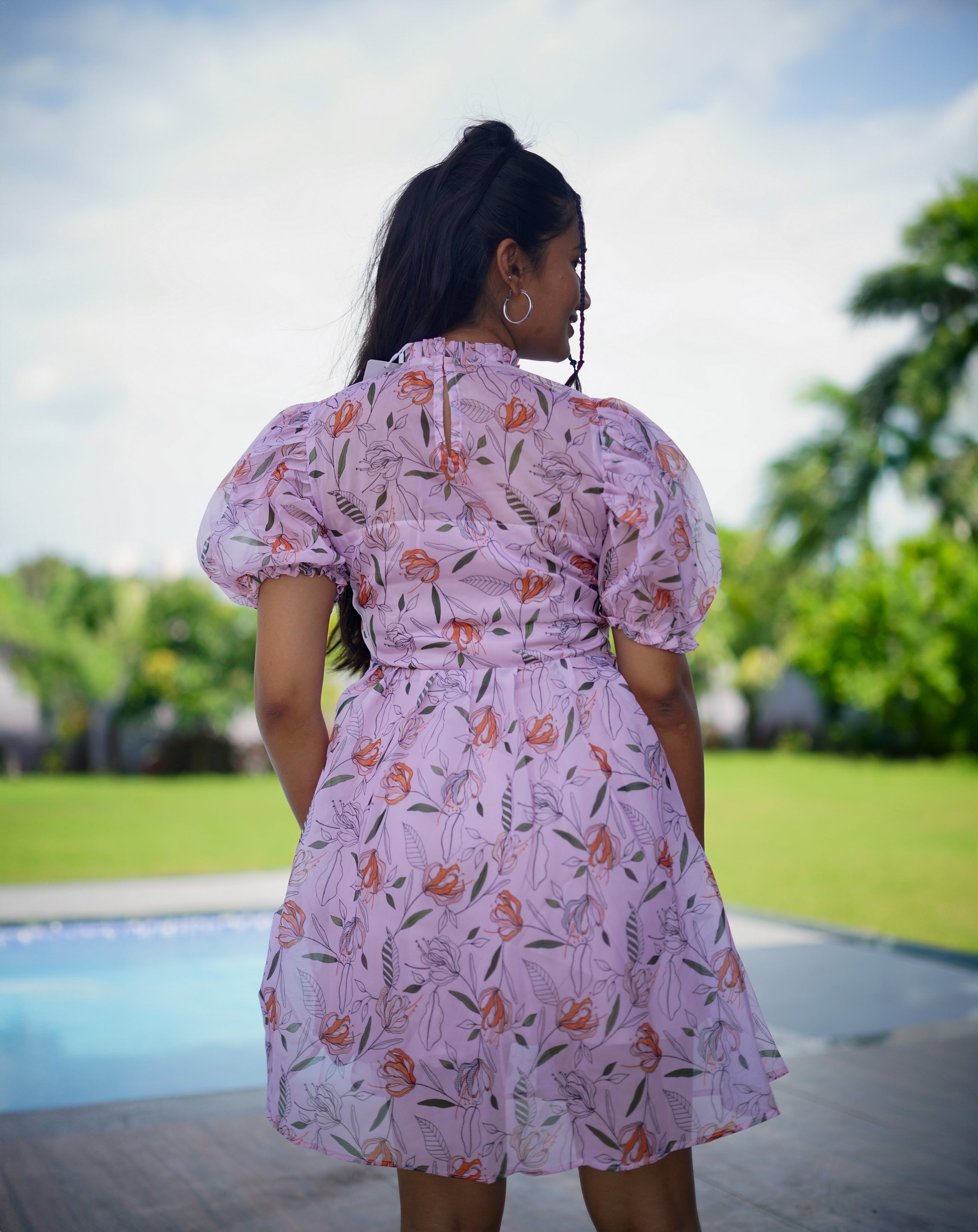 Blush Bliss Dress – Elegant Organza Charm