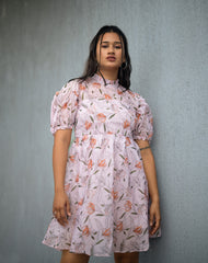 Blush Bliss Dress – Elegant Organza Charm