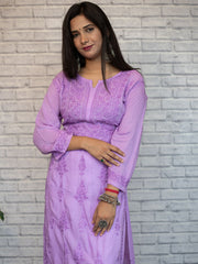 Diva Dyed Chikankari Long Kurta