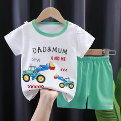 Dad Mum & Me Boys Set – Soft Cotton Two-Piece Outfit for Toddlers and Kids