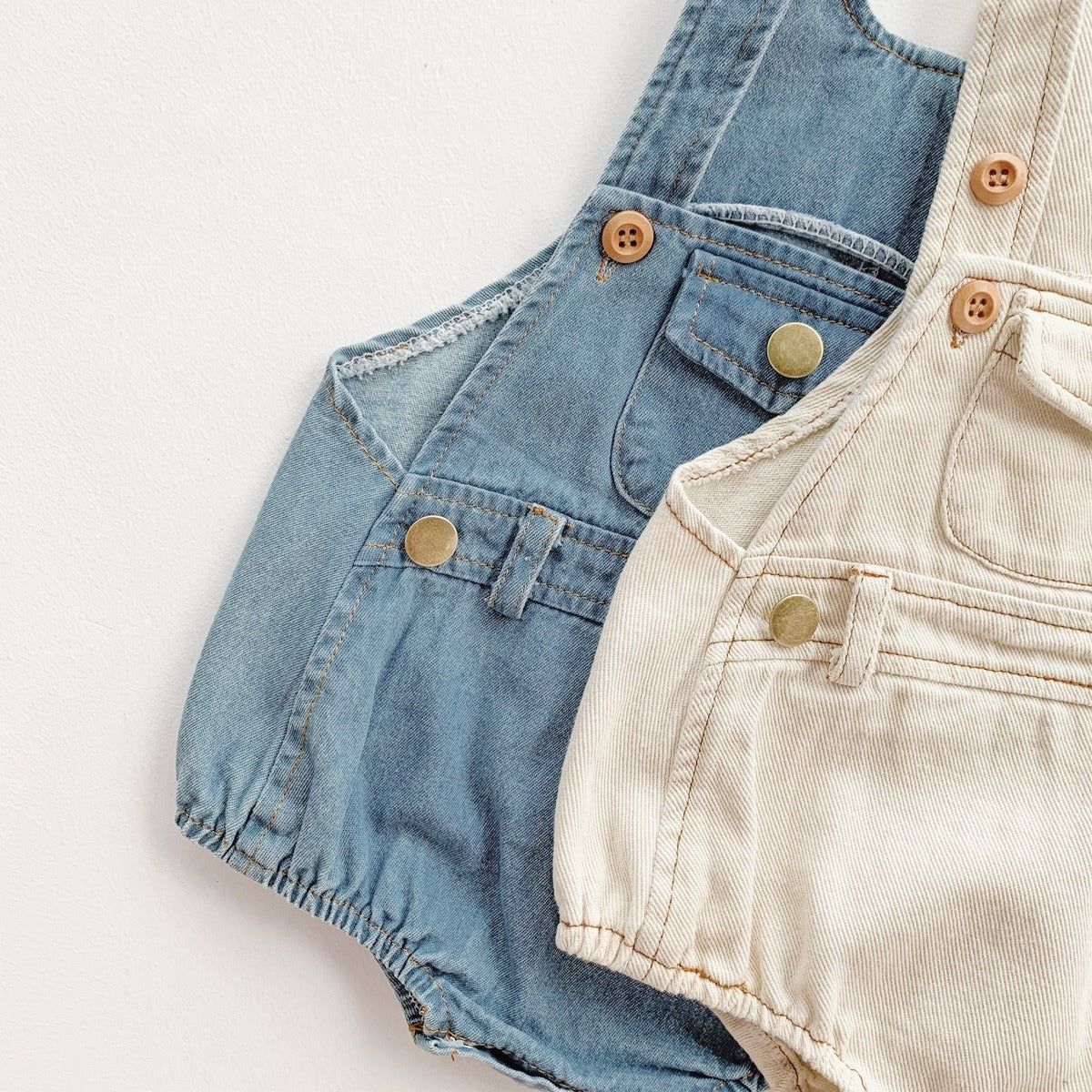 Denim Baby Romper with Matching Cap – Cute Unisex Outfit for Boys and Girls