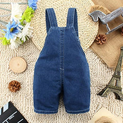 Denim Cute 3D Dog Jumpsuit for Baby Boys and Girls – Comfortable Unisex Outfit