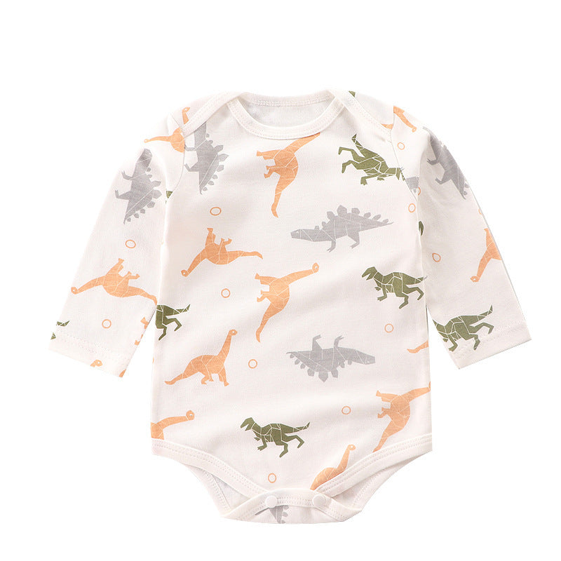 Dino Fun Baby Boy and Girl Cotton Romper – Cute Dinosaur Infant Outfit