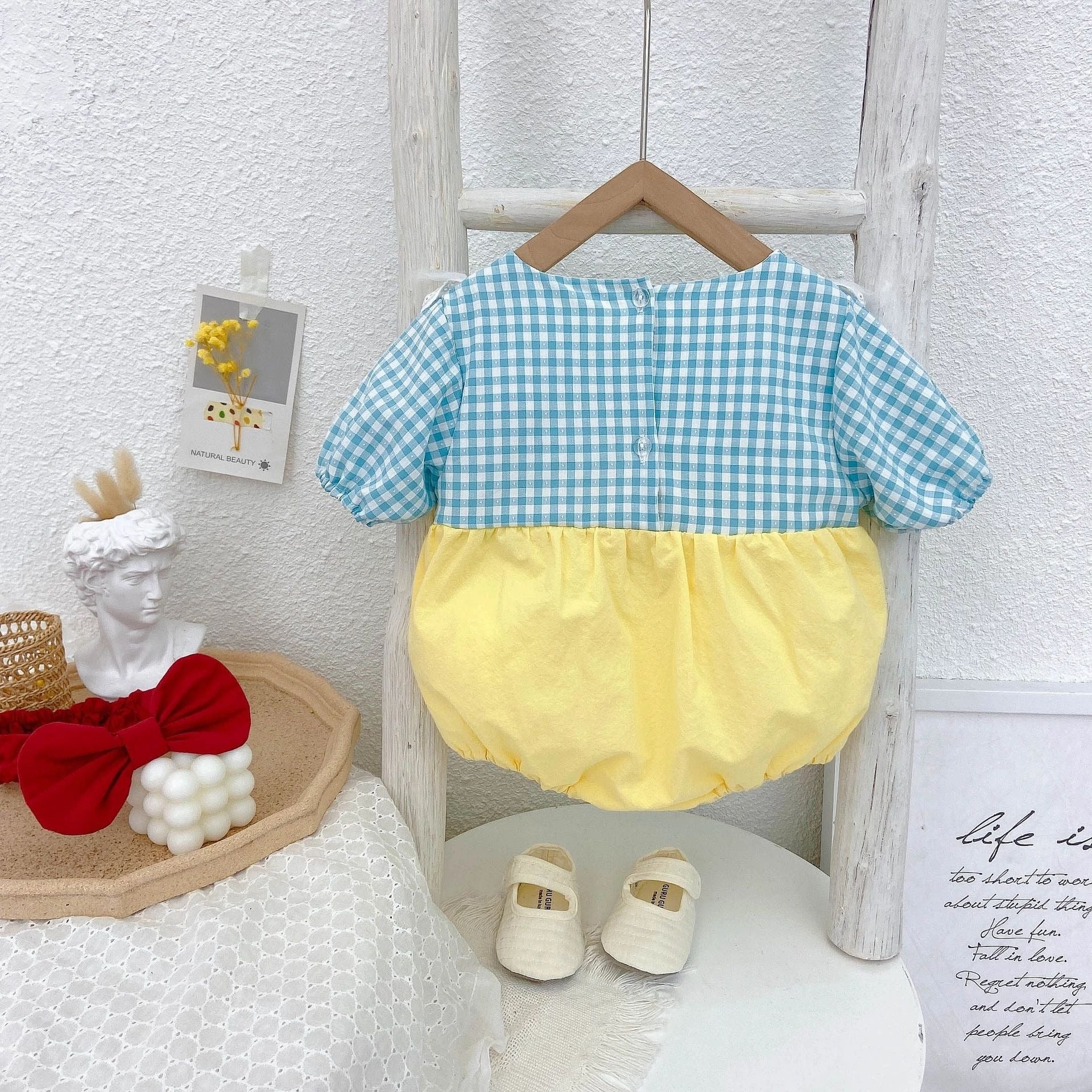 Fairy Tale Princess Baby Girls Romper with Matching Headband – Soft Cotton Outfit