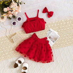 Dot and Dazzle Baby Girls Cotton Blend Outfit Set with Bow – Cute and Comfortable Clothing