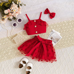 Dot and Dazzle Baby Girls Cotton Blend Outfit Set with Bow – Cute and Comfortable Clothing