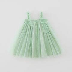 Dreamy Princess Frill Girls Dress – Elegant Cotton Blend Liner Party Wear